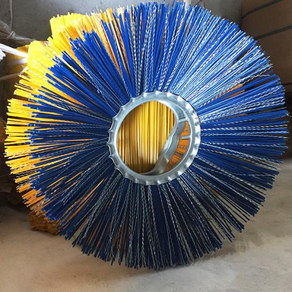 Efficient Street Cleaning Steel Wire PP Sweeper Brushes Rotating Road Snow