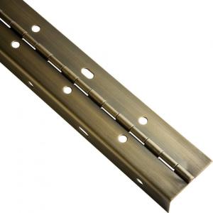 Wholesale Brass Plated Continuous Piano Hinge Partial Wrap Slotted For Bending Metal Door from china suppliers
