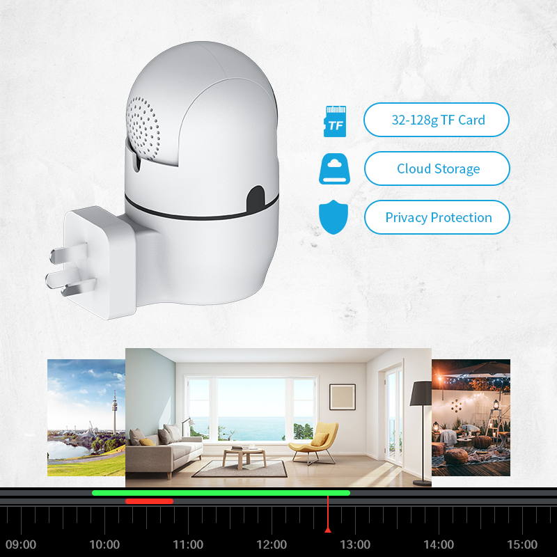 Glomarket 1080P Smart Camera Infrared/white light+infrared WiFi/4G Outdoor Camera Night Vision Lighting Home Camera