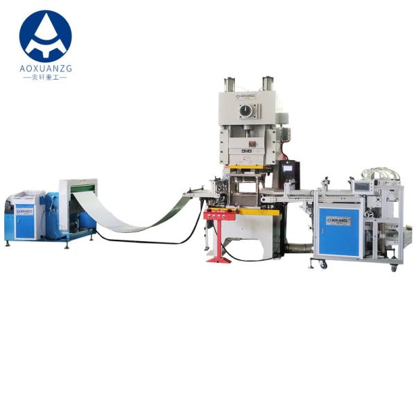 High Speed 63T Aluminum Automatic Foil Food Box Production Line 250ml 2 cavitys