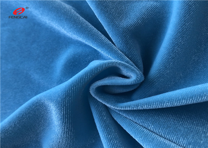 Home Textile Blue Poly 75d Spandex Korea velvet fabric For Dress