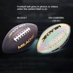 Holographic Glowing Reflective Football Luminous American Football Rugby Ball