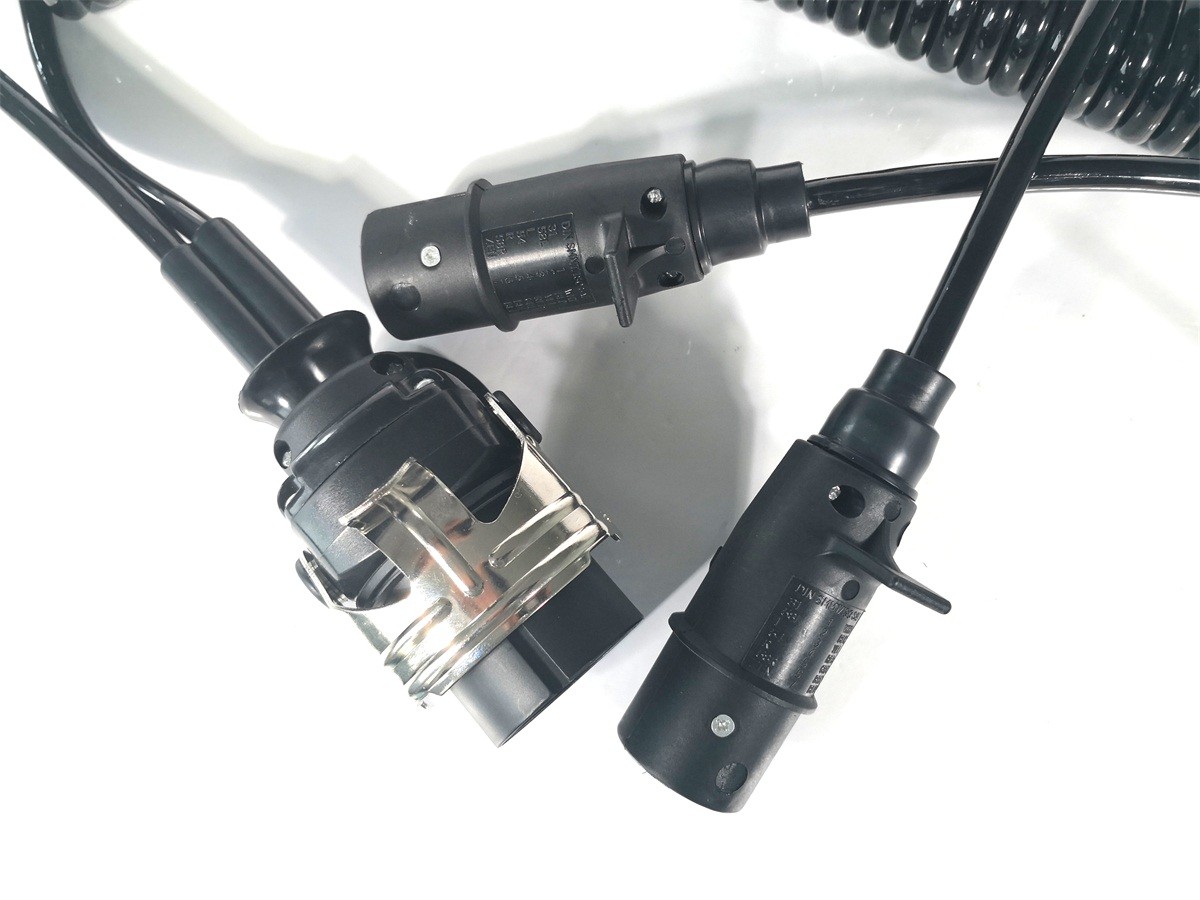 European Type Trailer Cable Spiral Coil 24v Nylon Plug OEM Standard