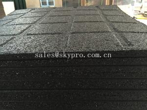 Wholesale Anti-slip black rubber pavers crumb flooring for Playground / garden / park from china suppliers