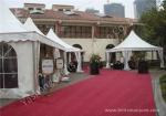 Outdoor Soft PVC Window Pressed High Peak Tents Aluminum Alloy Frame