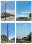 Q235 double arm highway blue yellow taper 9m street lighting pole