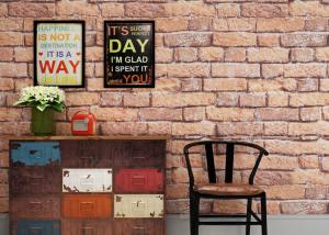 Wholesale White and Red Brick Wallpaper for Walls / Non woven Brick Embossed Wallpaper ISO from china suppliers