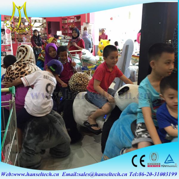 Hansel coin operated mechanism china amusement ride electric dog walking machine mechanical walking animal bike