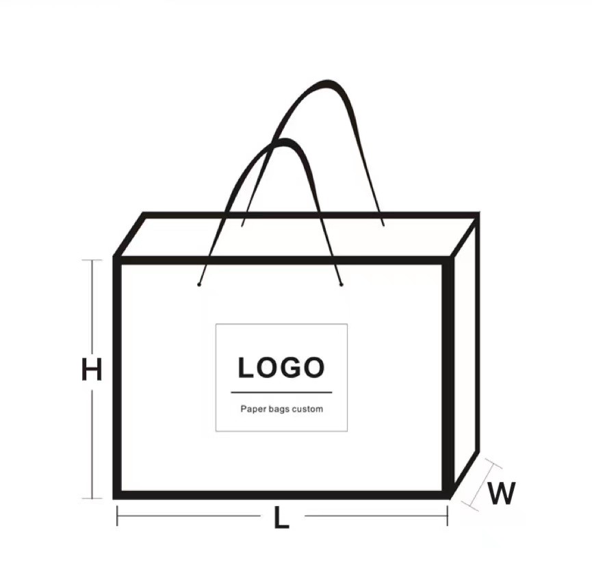 Shoes Custom Paper Shopping Bags Bronzing Silver 250gsm Ivory Favour Bags