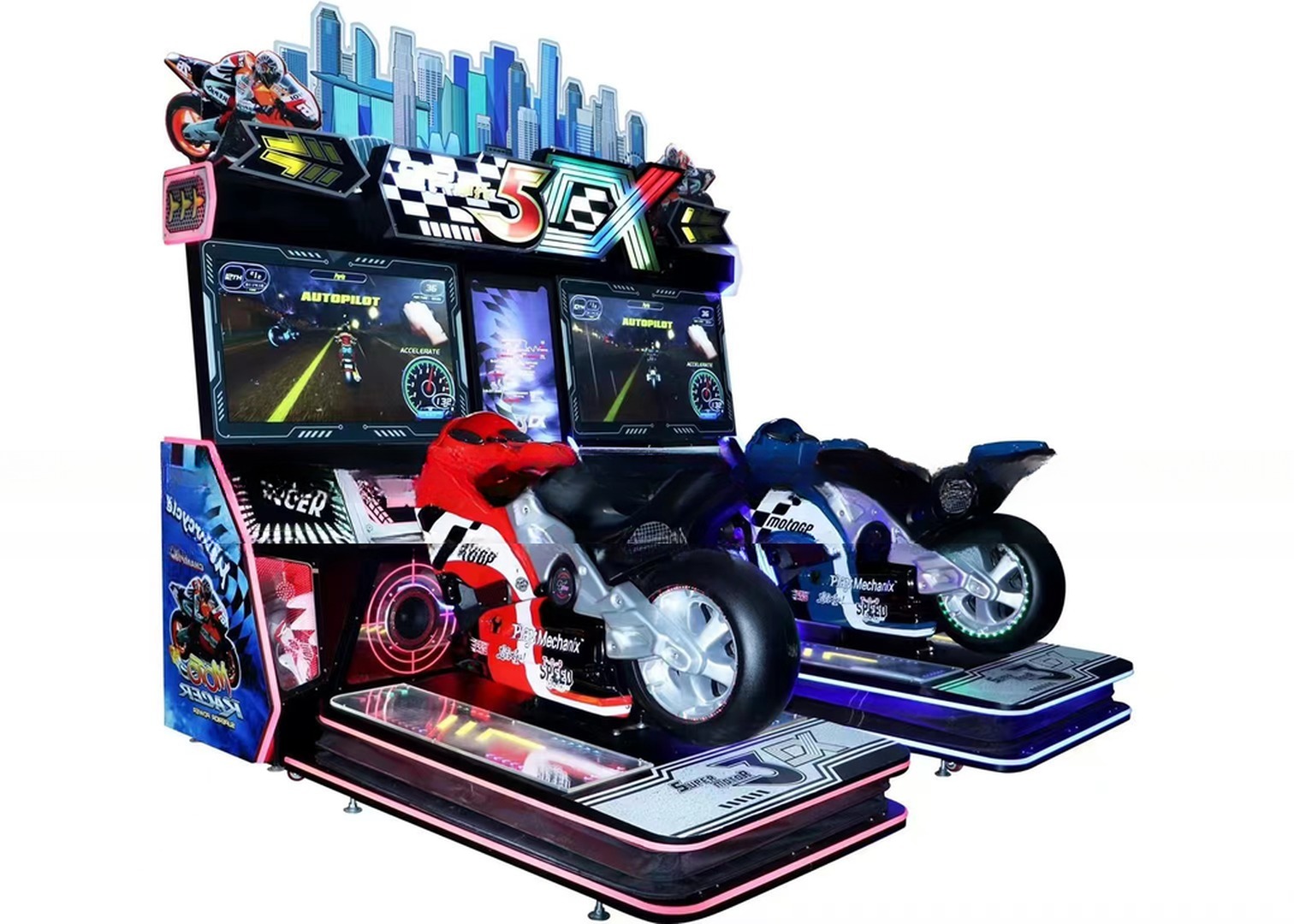Dreamland 2022 New arrival and original coin operated driving arcade simulator super moto 3 game machine for sale