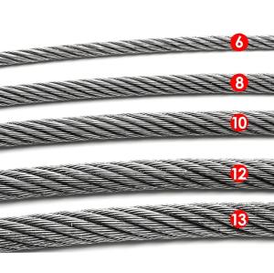 Wholesale 8X19s FC Iwrc Custom Diameter 8mm 10mm 12mm 16mm Galvanized Steel Wire Rope Suppliers from china suppliers