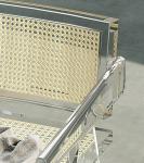 Modern Acrylic Stacking Kitchen Dining Room Arm Chair In Clear Fully Assembled