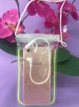 Clear PVC Waterproof Phone Bag , Double Waterproof Bag With Rope