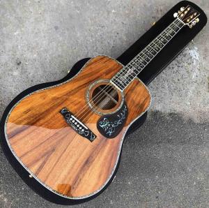Wholesale KOA wood Style D Classical acoustic guitar,Factory Custom 41 inches Guitar acoustic Electric Fishman EQ from china suppliers