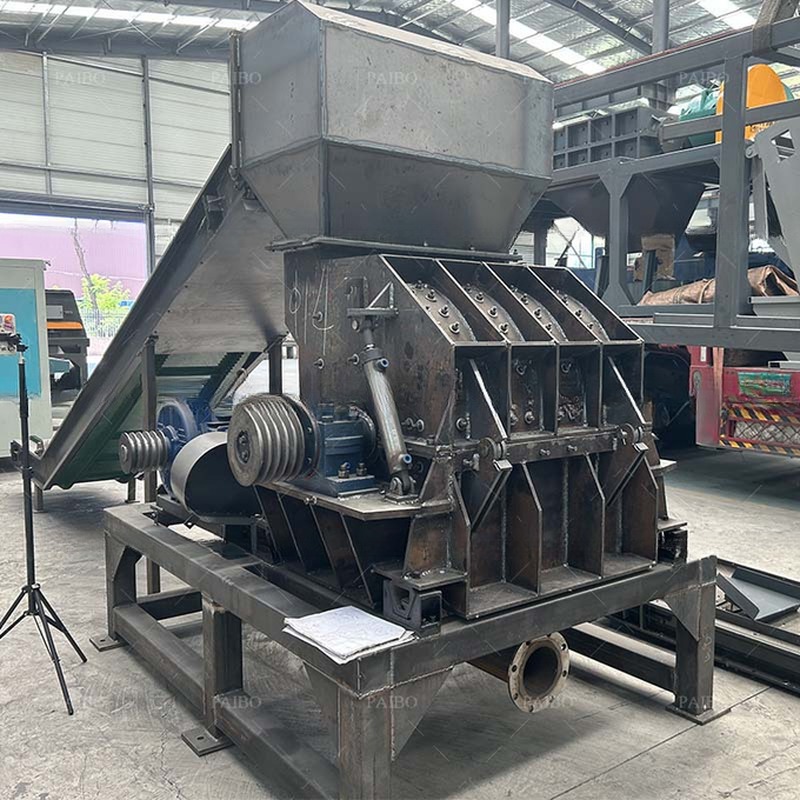 High Safety 3-60t/h Waste Metal Can Steel Double Roll Crusher Machine for Recycling