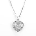 Engagement Gift 925 Silver CZ Pendant For Women Zircon Stone