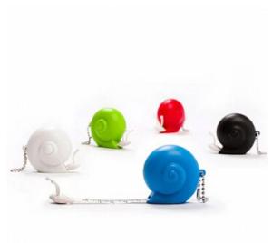 Wholesale New creative gift product snail measure cloth tape keychain with led light from china suppliers