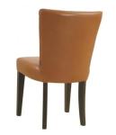 PU/leather upholstery beech wood wooden dining chairs with double line stitching