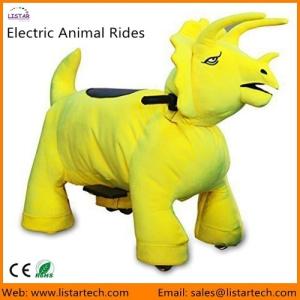 Wholesale Coin Operated Kiddie Rides Plush Animal Coin Operated Kiddie Rides-Triceratops from china suppliers