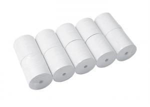 China 60gsm 13mmx18mm Plastic Core OEM Thermal Till Rolls on sale