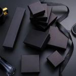 Black Paper Jewellery Packaging Jewelry Box For Earrings And Necklaces