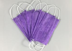 Wholesale Nonwoven Purple Civil Triple Layer Earloop Face Mask from china suppliers