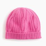 Female Cashmere Cable Knit Hat / Cable Knit Winter Hat One Size 5GG Gauge