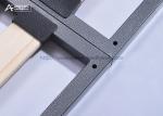 Double Platform Slat Bed Frame , Black Metal Slatted Bed Base