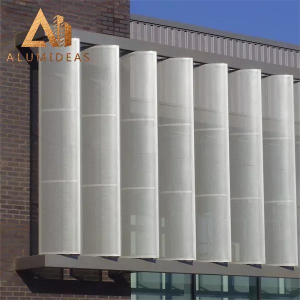 Metal louvers facade