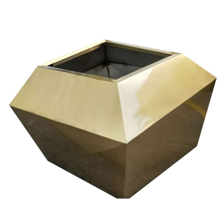 Weatherproof steel flower box metal square plant box flower pot big large