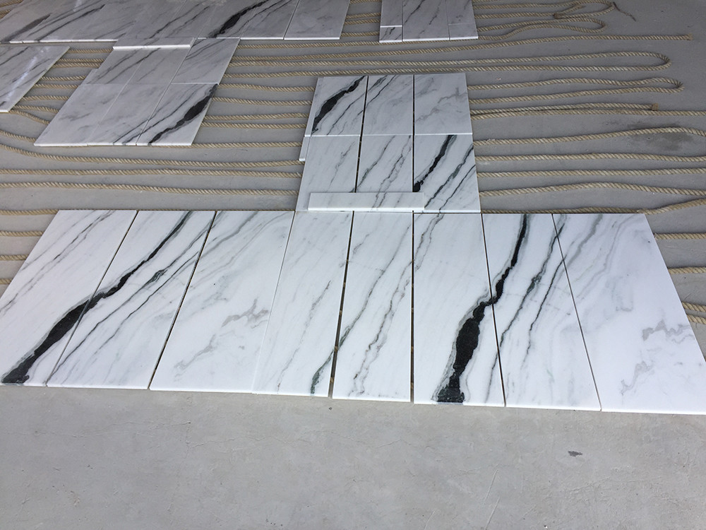 Honed Exotic Thick 3cm 30x120cm Panda White Marble Tile