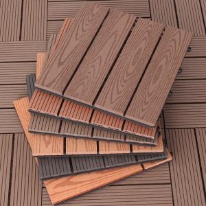 Wholesale DIY Click Lock Outdoor Flooring Wood-Plastic Composite Decking Tiles for Garden Floor from china suppliers