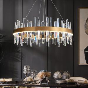 Wholesale Geometric Stainless Crystal Luxury Pendant Light Fixtures High End ODM from china suppliers