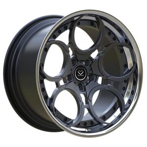 Wholesale Polished 2 Piece Forged Wheels 19 Inch Staggered Gun Metal Spokes For Toyota Supra Stepped from china suppliers