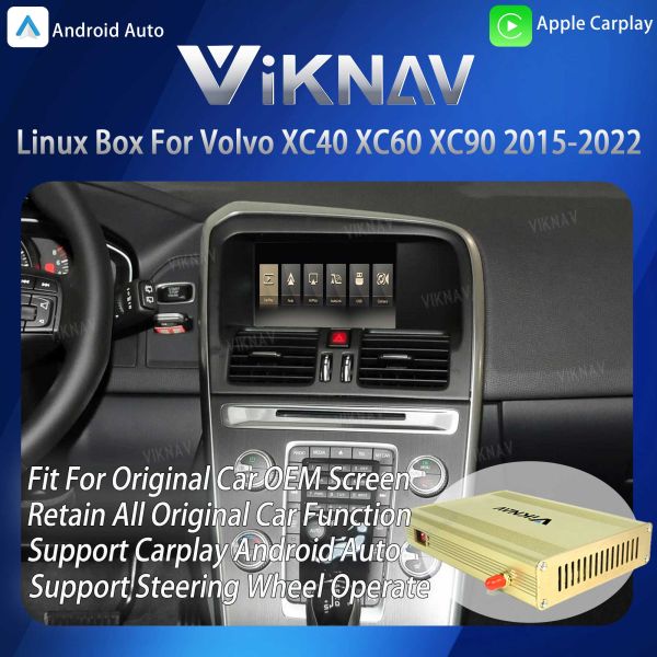 ViKNAV Linux Interface Box for XC40 XC60 XC90 2015-2022 with Wireless CarPlay