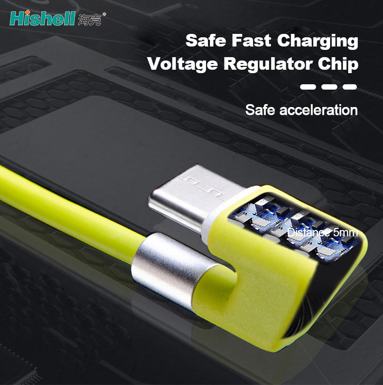TPU U Shaped Mobile Phone Charging Cable Fast Charging Multiscene Antiwear