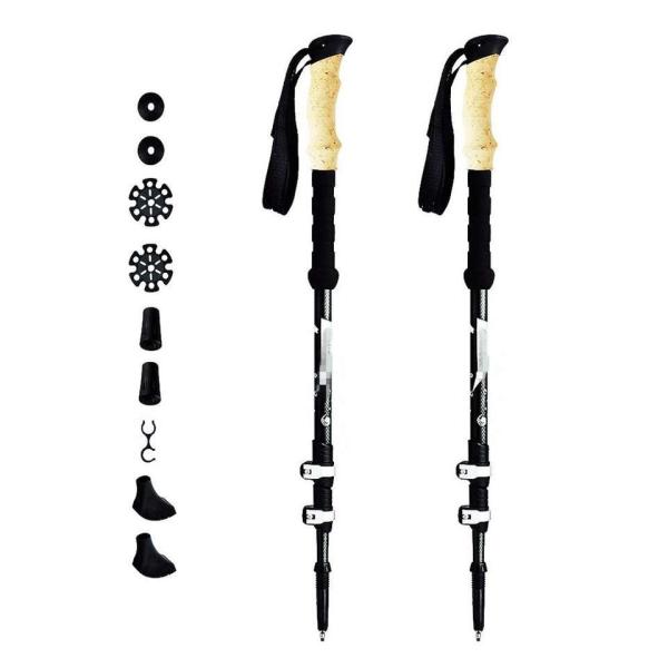 65 To 135cm Folding Walking Sticks For Hiking Outdoor Hiking Accessories