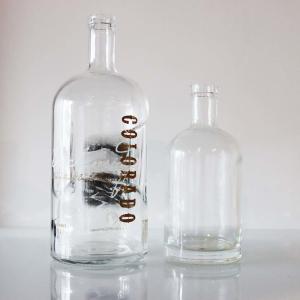 Wholesale 375ml Large Alcohol Bottle Clear Glass Bottles For Liquor Bourbon from china suppliers
