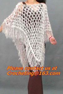 Wholesale Womens Tassel Hollow Long Handmade Crochet Ponchos Wool Grandrelle Yarn Poncho Female from china suppliers