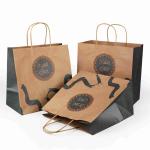 Takeaway Bulk Brown Paper Bags Custom Kraft Bags 120g