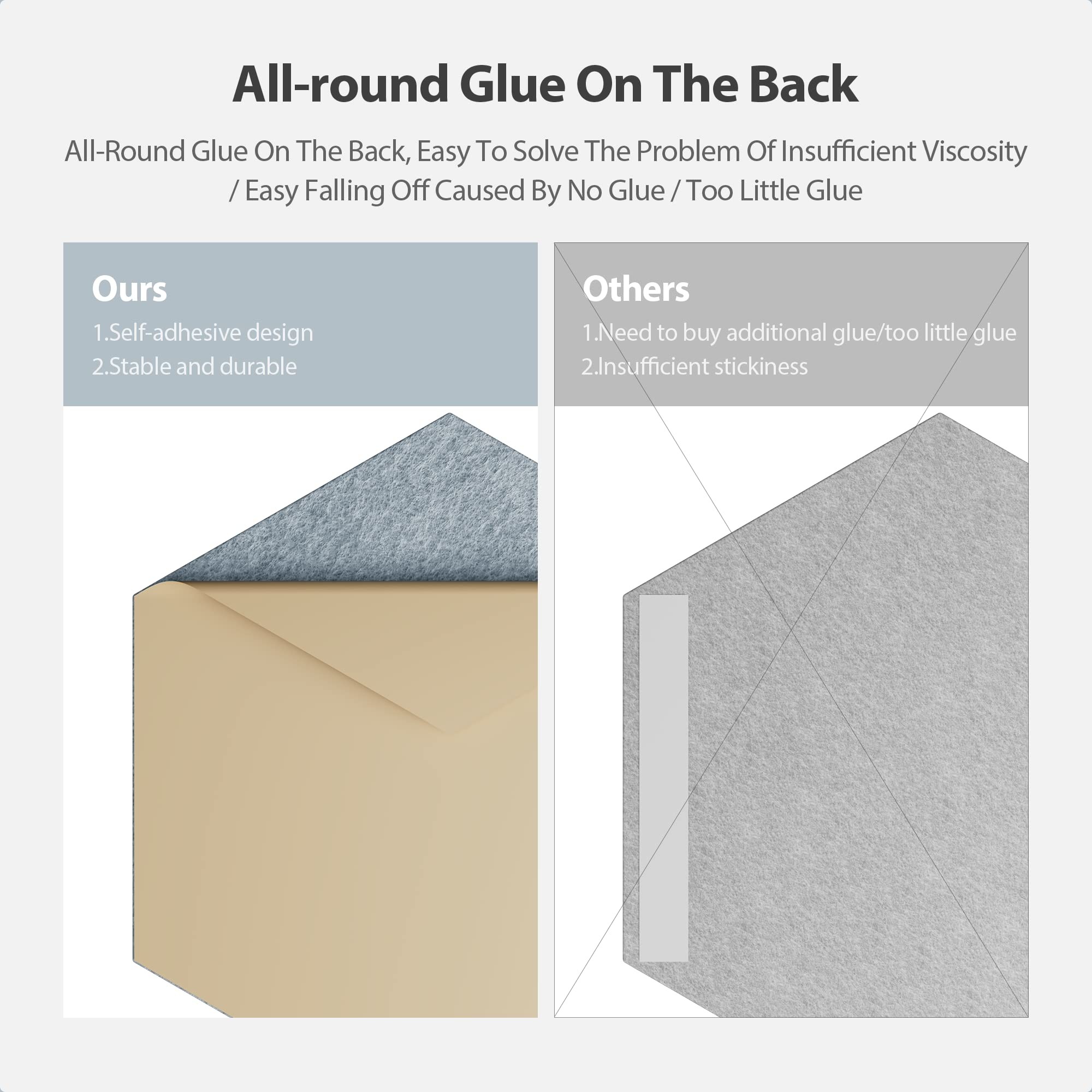 Soundproof 9mm PET Felt Acoustic Panels Acoustic Hexagon for Wall Covering And Decoration