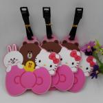 Pink Hello Kitty Friends Rubber PVC Luggage Tags Suitcase Luggage Tags With