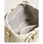 19cm 12cm Drawstring Crossbody Bag White Leather Drawstring Bucket Bag