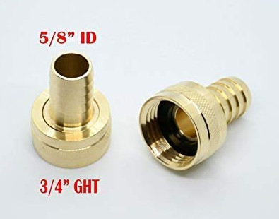 5/8" Barb GHT Thread Brass Garden Hose Pipe Fitting ANSI