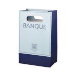 Blue Cutting Handle Coated Paper Packaging Bags For Shopping Gift High