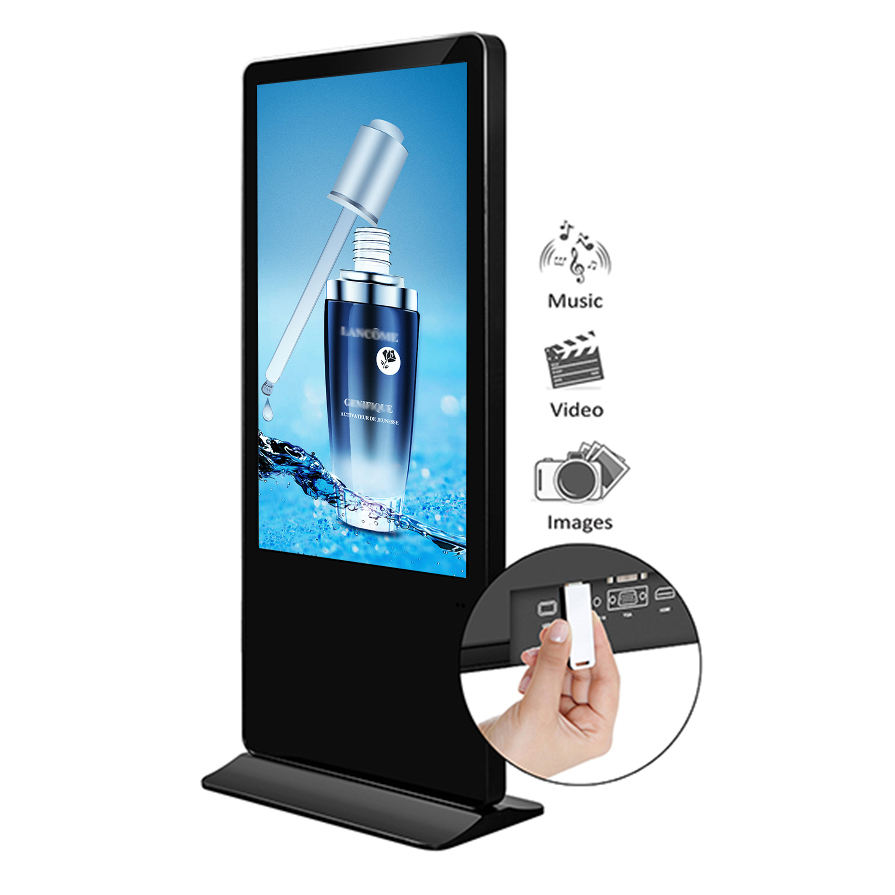 IBoard Digital Signage with 8ms Response Time and 16:09 Screen Ratio in a Sleek Floor Stand Kiosk Design