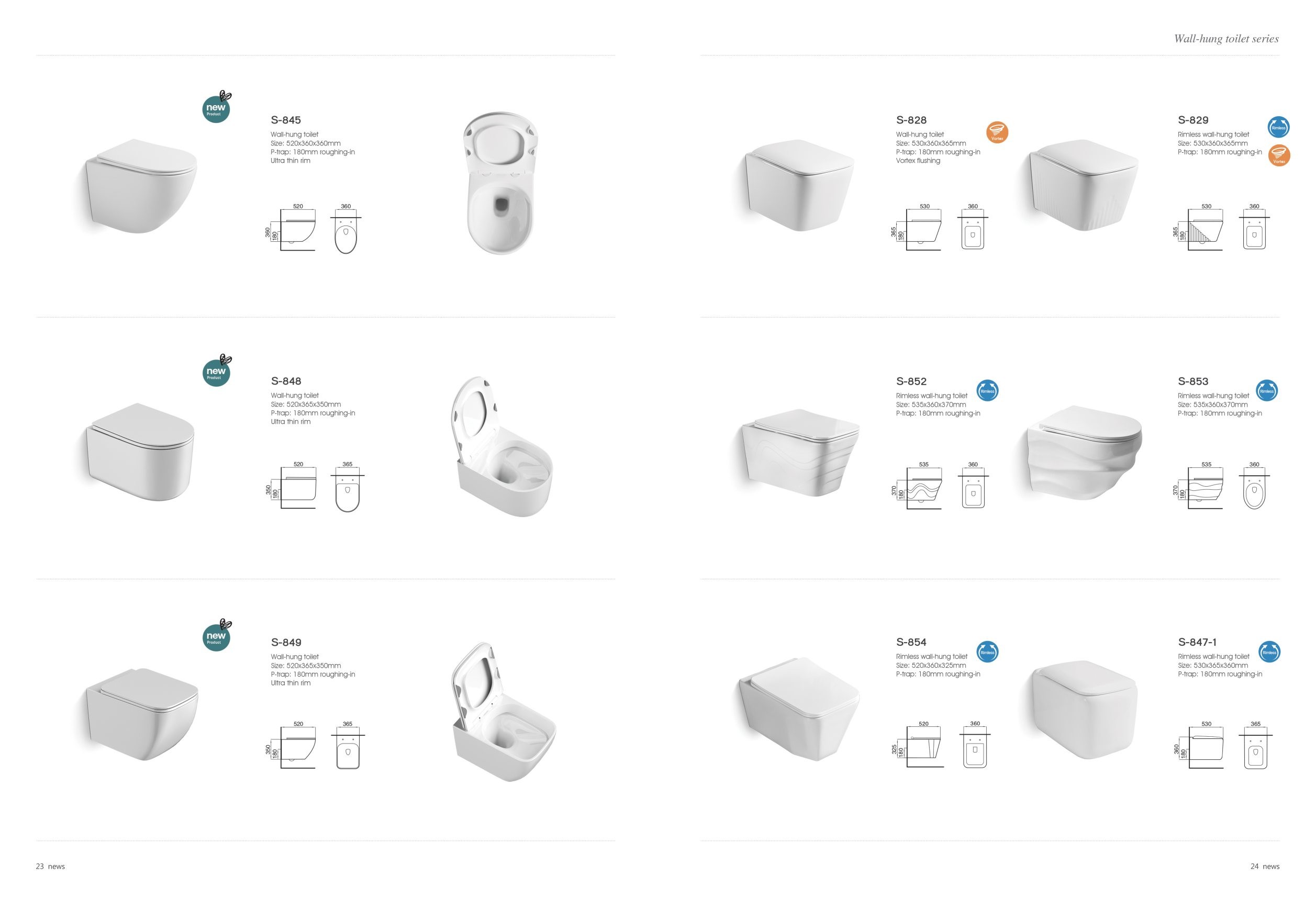 Factory Floating Wall-hung Toilet White Bathroom Tankless Hanging Wall Mounted Toilet Bowl Ceramic Wall Hung Toilet