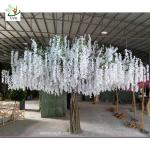UVG WIS007 6m pink huge silk wisteria blossom fake trees for weddings