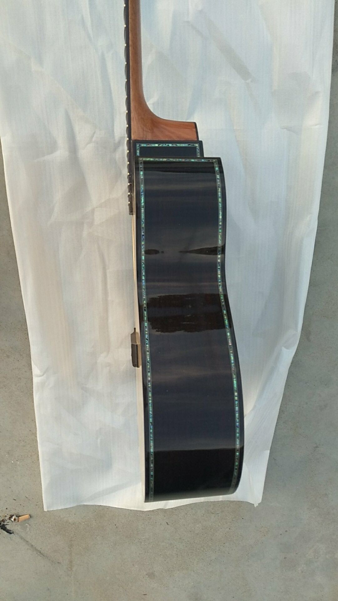 Handmade all solid Auditorium folk Guitars Orchestra cut-away AAAA all solid single cut armrest acoustic electric