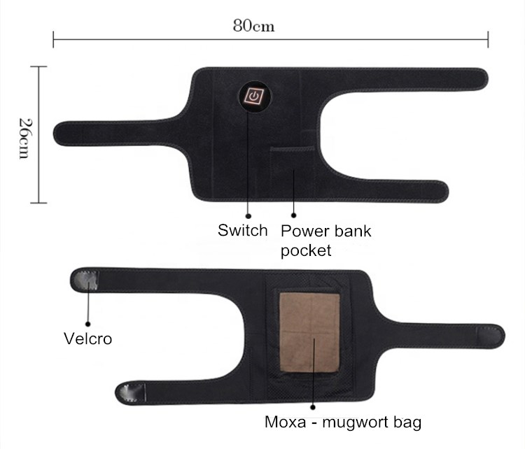 OK Cloth Fabric Electric Belt For Knee Pain 280g Professional Protection
